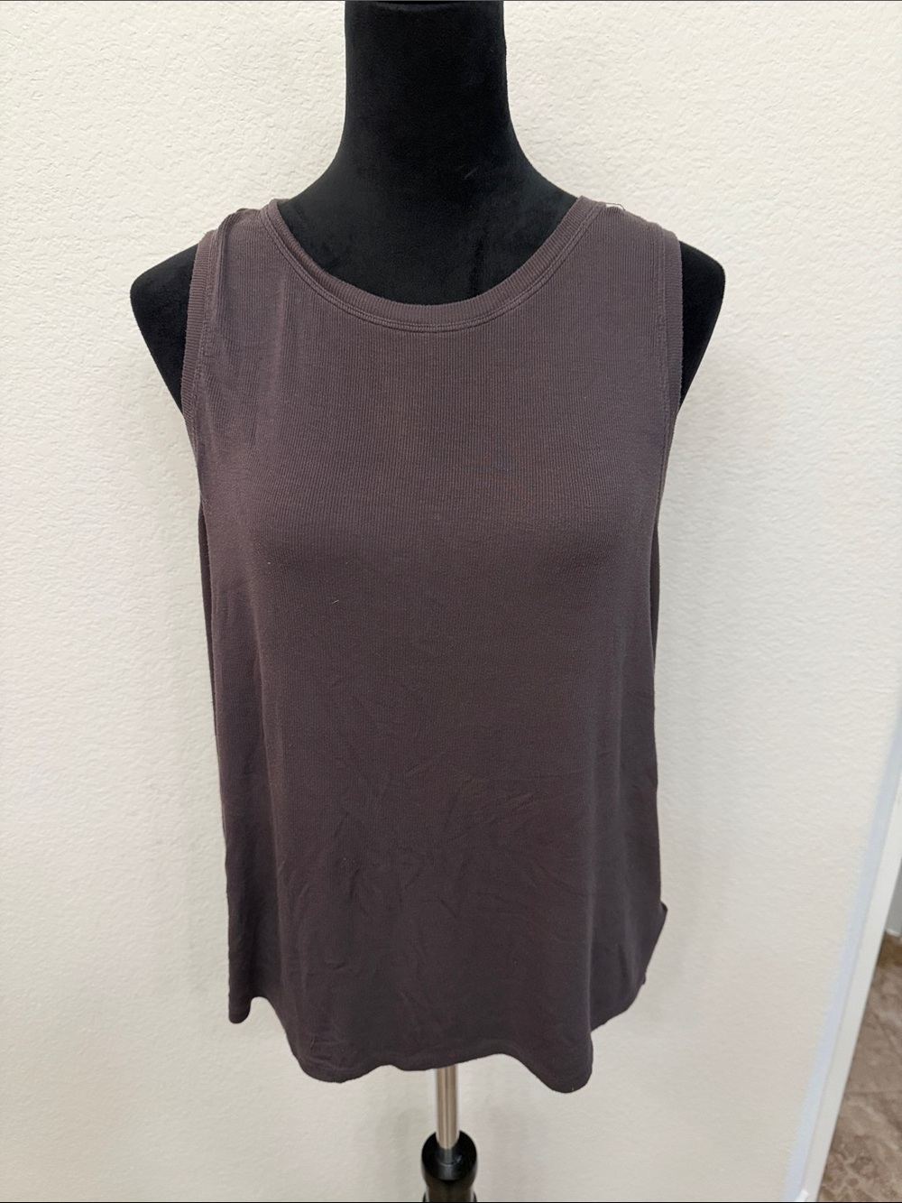 Athleta Sleeveless Ribbed Tank Top - Chocolate Brown